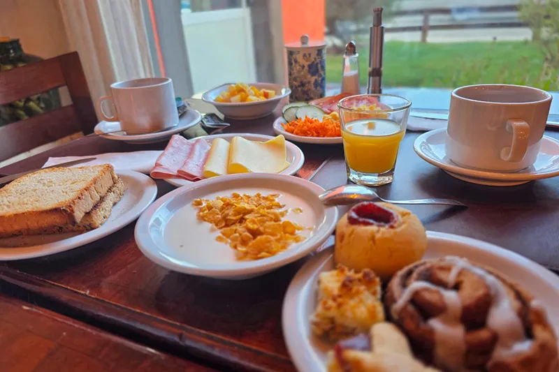 Desayuno en Lunajuim Hotel en El Chaltén